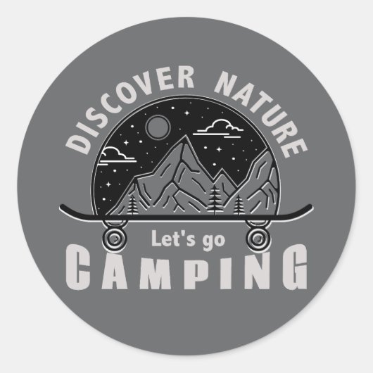 Sticker Rond Allons camper (Devant)