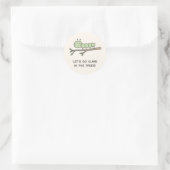 Sticker Rond Allons Grimper Dans Les Arbres ! (Sac)
