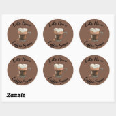 Sticker Rond Allons prendre du café bientôt (Feuille)
