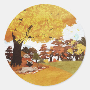 Sticker Rond Allons voler un cerf-volant