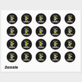 Sticker Rond Allons-y banane  (Feuille)