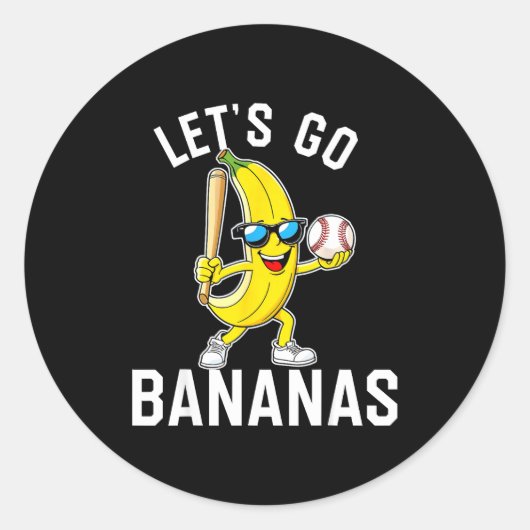 Sticker Rond Allons-y banane  (Devant)