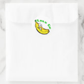 Sticker Rond Allons-y bananes (Sac)