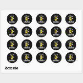 Sticker Rond Allons-y manche longue banane (Feuille)