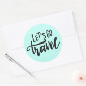 Sticker Rond Allons-y voyage (Enveloppe)