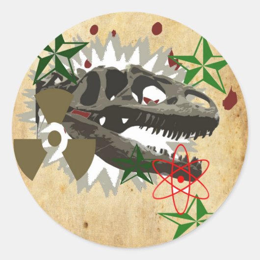 Sticker Rond Allosaurus (Devant)