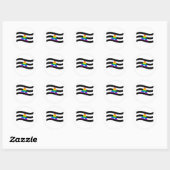 STICKER ROND ALLY FLAG WAVANT (Feuille)