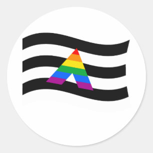 STICKER ROND ALLY FLAG WAVANT