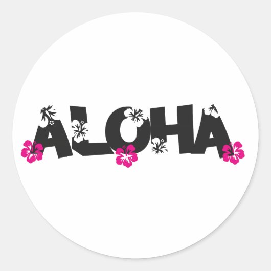Sticker Rond Aloha (Devant)