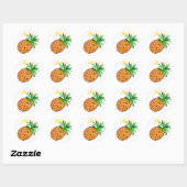 Sticker Rond Aloha ananas (Feuille)