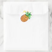 Sticker Rond Aloha ananas (Sac)