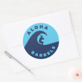 Sticker Rond Aloha Barrels 2 couleur circulaire Logo (Enveloppe)