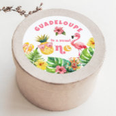 Sticker Rond Aloha Douce Hawaii fête d'anniversaire luau