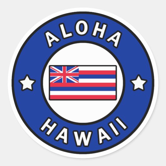 Sticker Rond Aloha Hawaii (Devant)