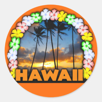 Sticker Rond Aloha Hawaii