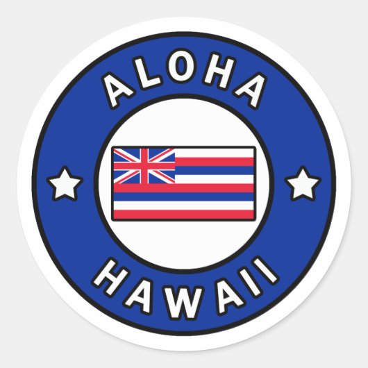 Sticker Rond Aloha Hawaii (Devant)