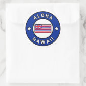 Sticker Rond Aloha Hawaii (Sac)