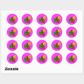 Sticker Rond Aloha Hawaii Surfer (Feuille)