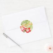 Sticker Rond Aloha Hibiscus (Enveloppe)