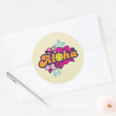 Sticker Rond Aloha Pickleball (Enveloppe)