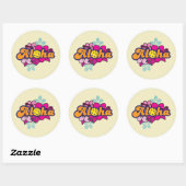 Sticker Rond Aloha Pickleball (Feuille)