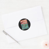 Sticker Rond Aloha Vibes Hawaii Sunset Waves (Enveloppe)