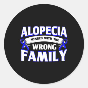 Sticker Rond Alopecia Alopecia a grandi avec la mauvaise fami