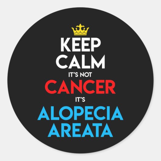 Sticker Rond Alopecia Areata Sensibilisation Perte de cheveux t (Devant)