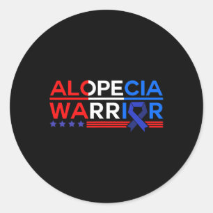 Sticker Rond Alopecia Sensibilisation Perte de cheveux Guerrier