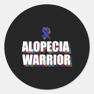 Sticker Rond Alopecia Sensibilisation Perte de cheveux Guerrier