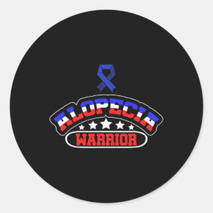 Sticker Rond Alopecia Sensibilisation Perte de cheveux Guerrier