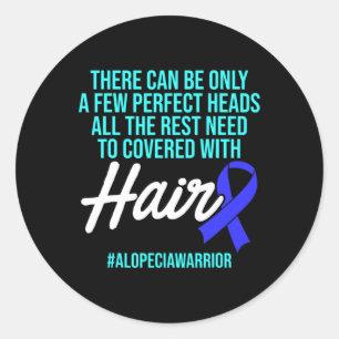Sticker Rond Alopecia Sensibilisation Perte de cheveux Guerrier