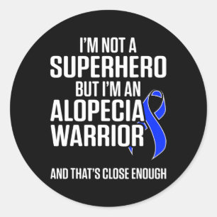 Sticker Rond Alopecia Sensibilisation Perte de cheveux Guerrier