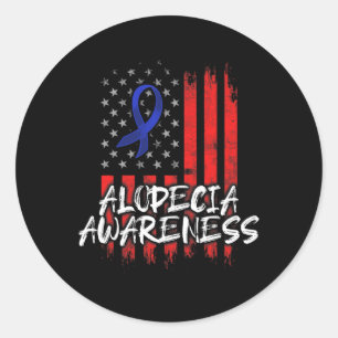 Sticker Rond Alopecia Sensibilisation Perte de cheveux Guerrier
