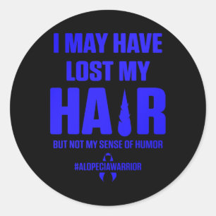 Sticker Rond Alopecia Sensibilisation Perte de cheveux Guerrier