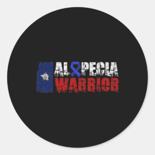 Sticker Rond Alopecia Sensibilisation Perte de cheveux Guerrier