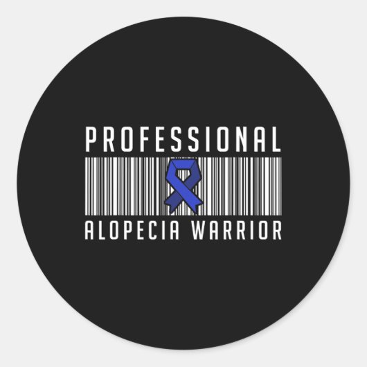 Sticker Rond Alopecia Sensibilisation Perte de cheveux Guerrier (Devant)