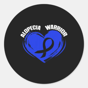 Sticker Rond Alopecia Sensibilisation Perte de cheveux Guerrier