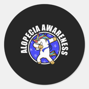 Sticker Rond Alopecia Sensibilisation Perte de cheveux Guerrier