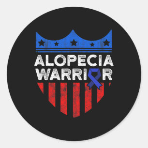 Sticker Rond Alopecia Sensibilisation Perte de cheveux Maladie