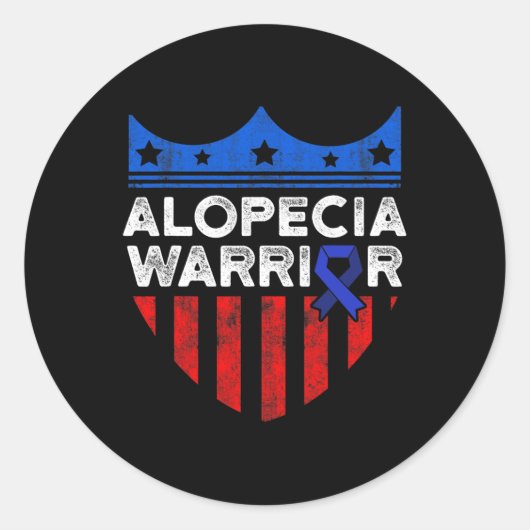 Sticker Rond Alopecia Sensibilisation Perte de cheveux Maladie  (Devant)