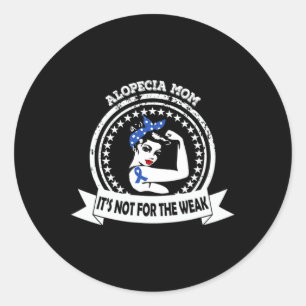 Sticker Rond Alopecia Strong Maman Ce n'est pas pour le bleu fa