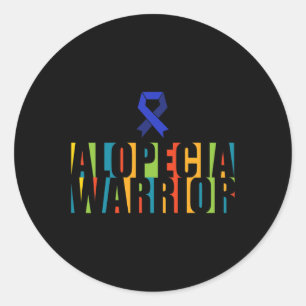 Sticker Rond Alopécie Sensibilisation Perte de cheveux Guerrier