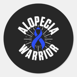 Sticker Rond Alopécie Sensibilisation Perte de cheveux Guerrier