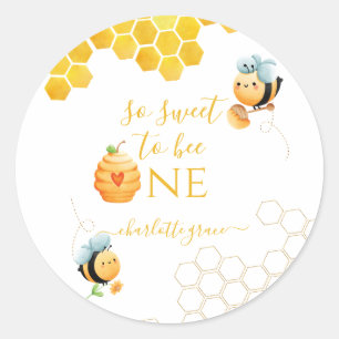 Sticker Rond Alors Doux D'Être Une Abeille Anniversaire