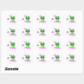 Sticker Rond alors hoppy grenouille écran.ai (Feuille)