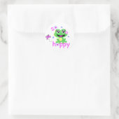 Sticker Rond alors hoppy grenouille écran.ai (Sac)