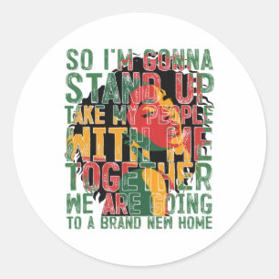 Sticker Rond Alors je vais me lever Chemise Mois de l'histoire