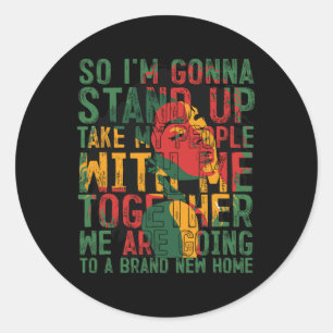 Sticker Rond Alors je vais me lever Chemise Noire Histoire Mois