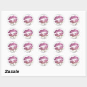 Sticker Rond Alors Parties scintillant rose lèvres 3 - Tester (Feuille)